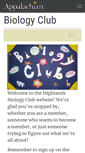 Mobile Screenshot of bioclub.appstate.edu