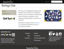 Tablet Screenshot of bioclub.appstate.edu