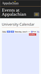 Mobile Screenshot of events.appstate.edu