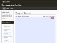 Tablet Screenshot of events.appstate.edu