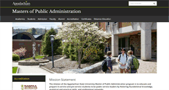 Desktop Screenshot of mpa.appstate.edu