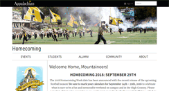 Desktop Screenshot of homecoming.appstate.edu