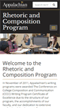 Mobile Screenshot of compositionprogram.appstate.edu