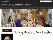 Tablet Screenshot of healthsciences.appstate.edu