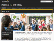 Tablet Screenshot of biology.appstate.edu