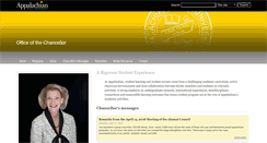 Desktop Screenshot of chancellor.appstate.edu