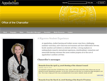 Tablet Screenshot of chancellor.appstate.edu