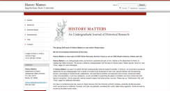 Desktop Screenshot of historymatters.appstate.edu