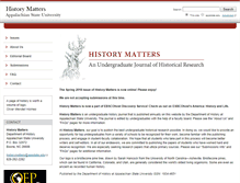 Tablet Screenshot of historymatters.appstate.edu