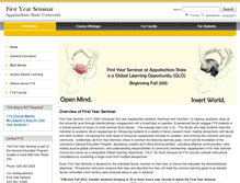 Tablet Screenshot of firstyearseminar.appstate.edu