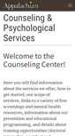 Mobile Screenshot of counseling.appstate.edu
