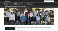 Desktop Screenshot of philrel.appstate.edu