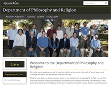 Tablet Screenshot of philrel.appstate.edu