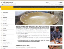 Tablet Screenshot of craftenrichment.appstate.edu