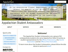 Tablet Screenshot of ambassadors.appstate.edu