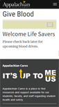 Mobile Screenshot of giveblood.appstate.edu