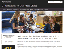 Tablet Screenshot of cdclinic.appstate.edu