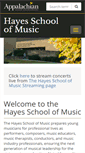 Mobile Screenshot of music.appstate.edu