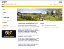 Tablet Screenshot of aaup.appstate.edu