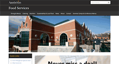 Desktop Screenshot of foodservices.appstate.edu