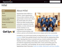 Tablet Screenshot of hillel.appstate.edu