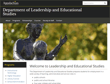 Tablet Screenshot of les.appstate.edu