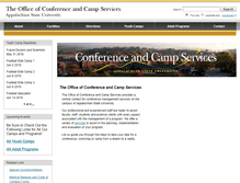 Tablet Screenshot of conferences-camps.appstate.edu