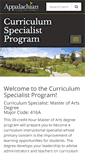 Mobile Screenshot of currspec.appstate.edu