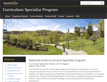 Tablet Screenshot of currspec.appstate.edu