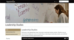 Desktop Screenshot of leadershipstudies.appstate.edu