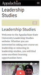Mobile Screenshot of leadershipstudies.appstate.edu