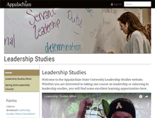 Tablet Screenshot of leadershipstudies.appstate.edu