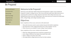 Desktop Screenshot of beprepared.appstate.edu