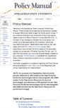 Mobile Screenshot of policy.appstate.edu