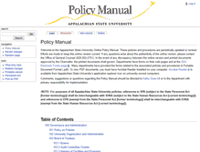 Tablet Screenshot of policy.appstate.edu