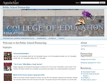 Tablet Screenshot of partnership.appstate.edu