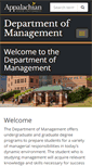 Mobile Screenshot of management.appstate.edu