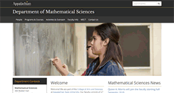 Desktop Screenshot of mathsci.appstate.edu
