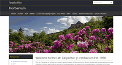 Desktop Screenshot of herbarium.appstate.edu