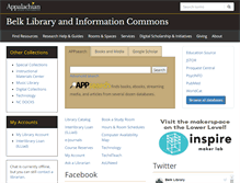 Tablet Screenshot of library.appstate.edu