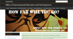 Desktop Screenshot of international.appstate.edu