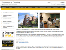Tablet Screenshot of chemistry.appstate.edu