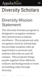 Mobile Screenshot of diversityscholars.appstate.edu