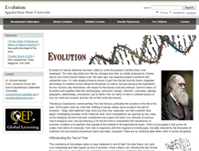Tablet Screenshot of evolution.appstate.edu
