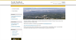 Desktop Screenshot of facultyhandbook.appstate.edu