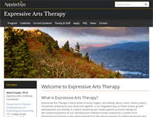 Tablet Screenshot of expressivearts.appstate.edu