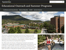 Tablet Screenshot of educationaloutreach.appstate.edu