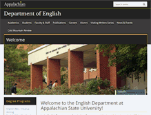 Tablet Screenshot of english.appstate.edu
