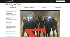 Desktop Screenshot of deltasigmatheta.appstate.edu