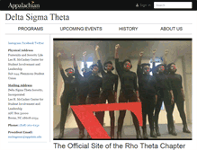 Tablet Screenshot of deltasigmatheta.appstate.edu